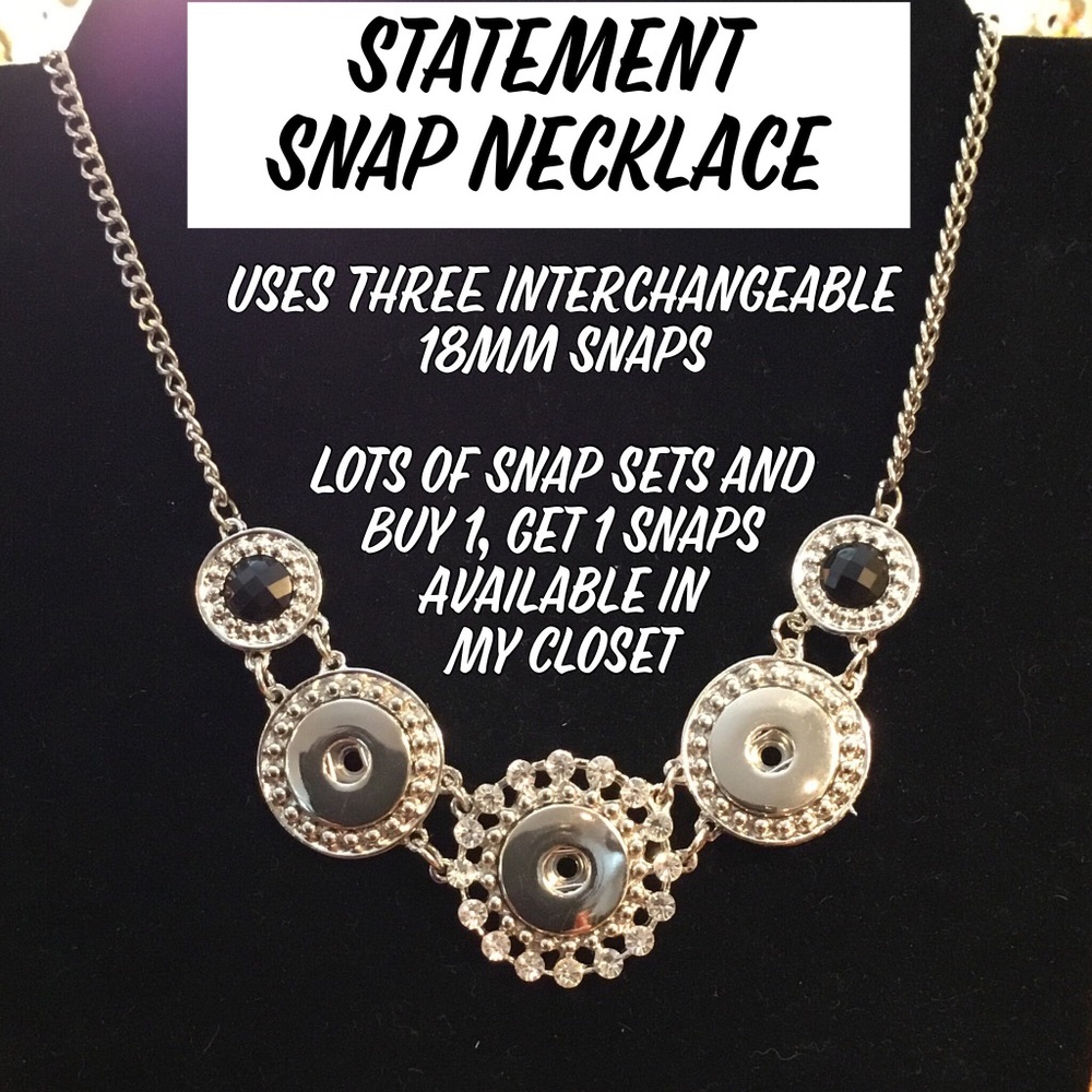 Statement 18mm Snap Fashion Necklace